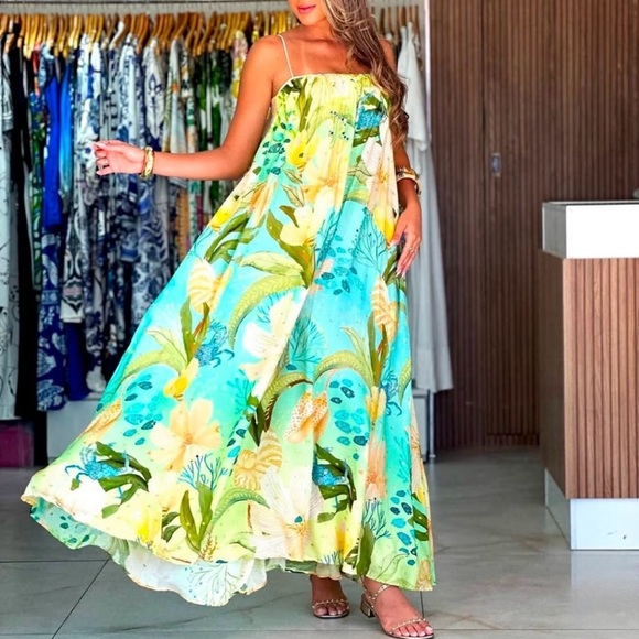 FARM Rio Maralina Maxi Dress Size S - Picture 2 of 9